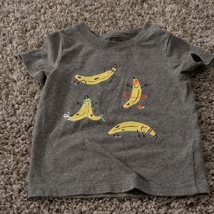 6/$35 Cat & Jack Gray Tee with Playful Banana Design